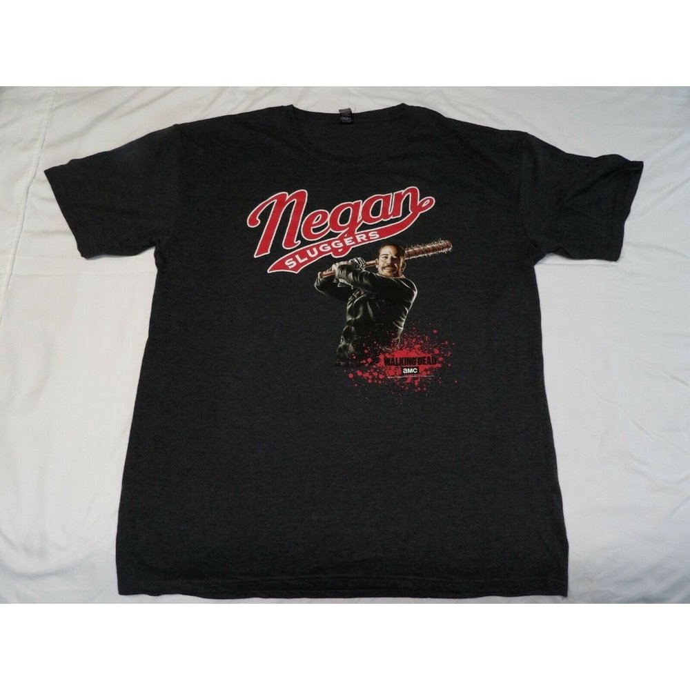 The Walking Dead Negan & Lucille -Negan Sluggers T-Shirt Dark Gray Large Size XL